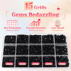 AnoleAir mixed-size rhinestones in 2/3/4/5/6mm ready for detailed embellishment.