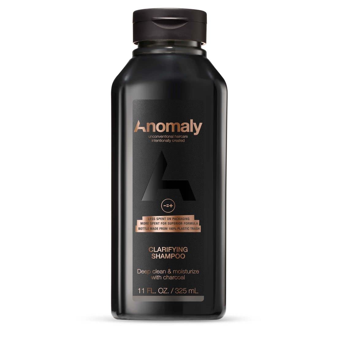 Anomaly Clarifying Shampoo bottle front showing clean branding for daily use benefits.