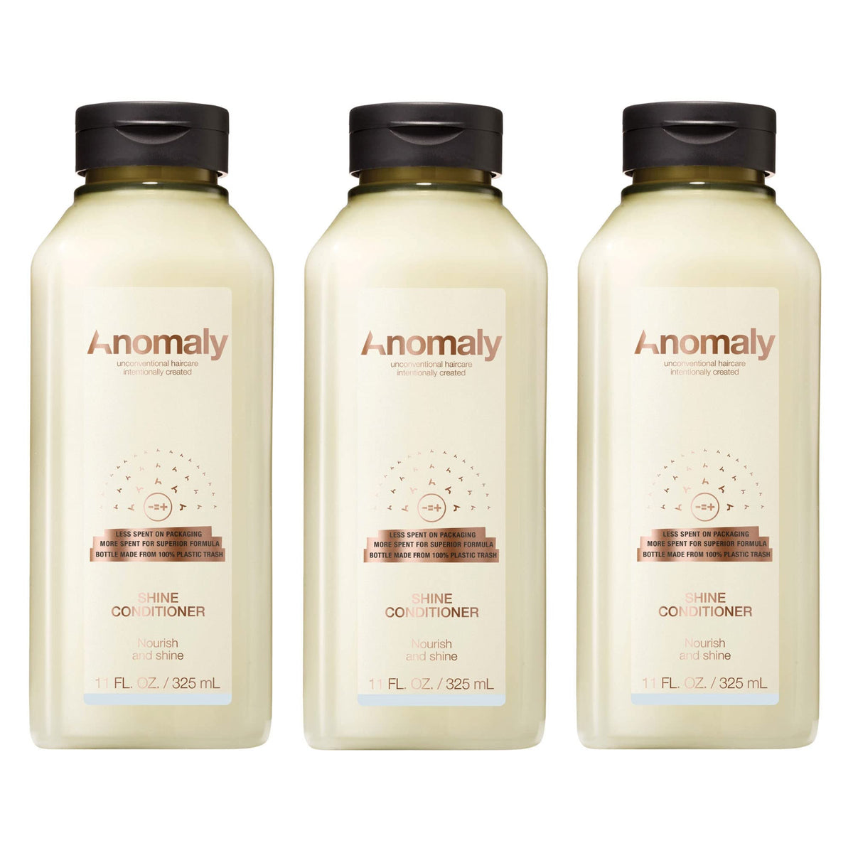 Anomaly Shine deep conditioner bottle front highlighting nourishing formula.