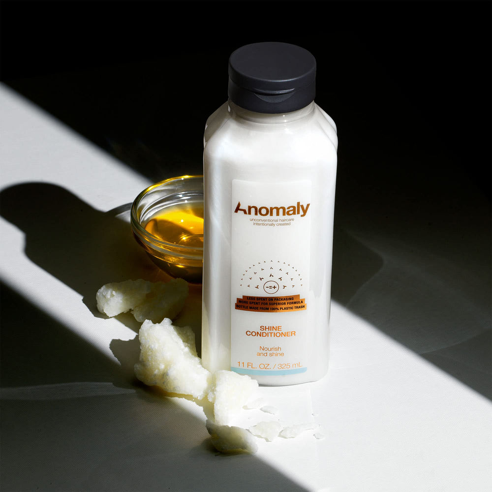 Anomaly Shine ingredient spotlight: jojoba oil for hydration.