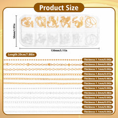 Anower 12 styles chains chart for versatile decoration options.