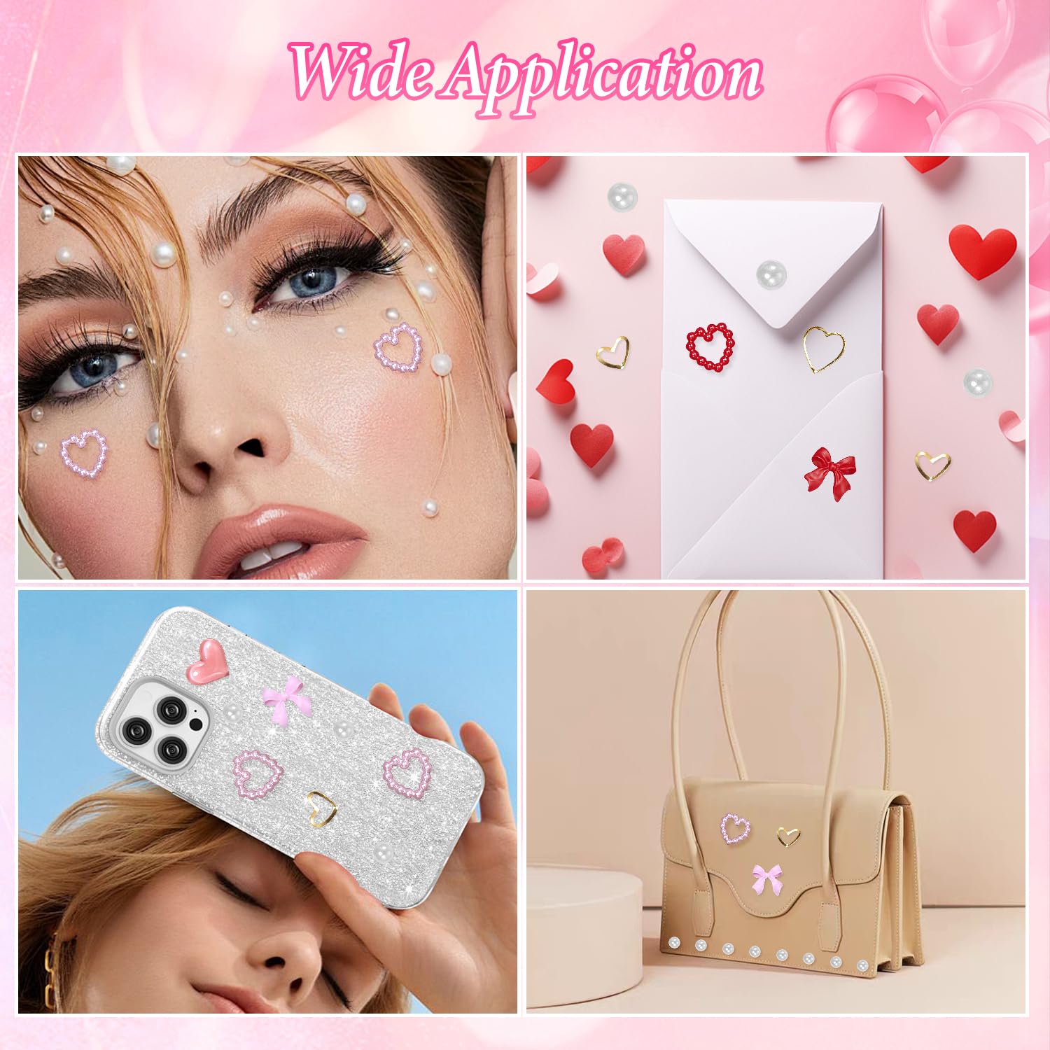 Anower Valentines-inspired charms bring vibrant color and charm to party looks.