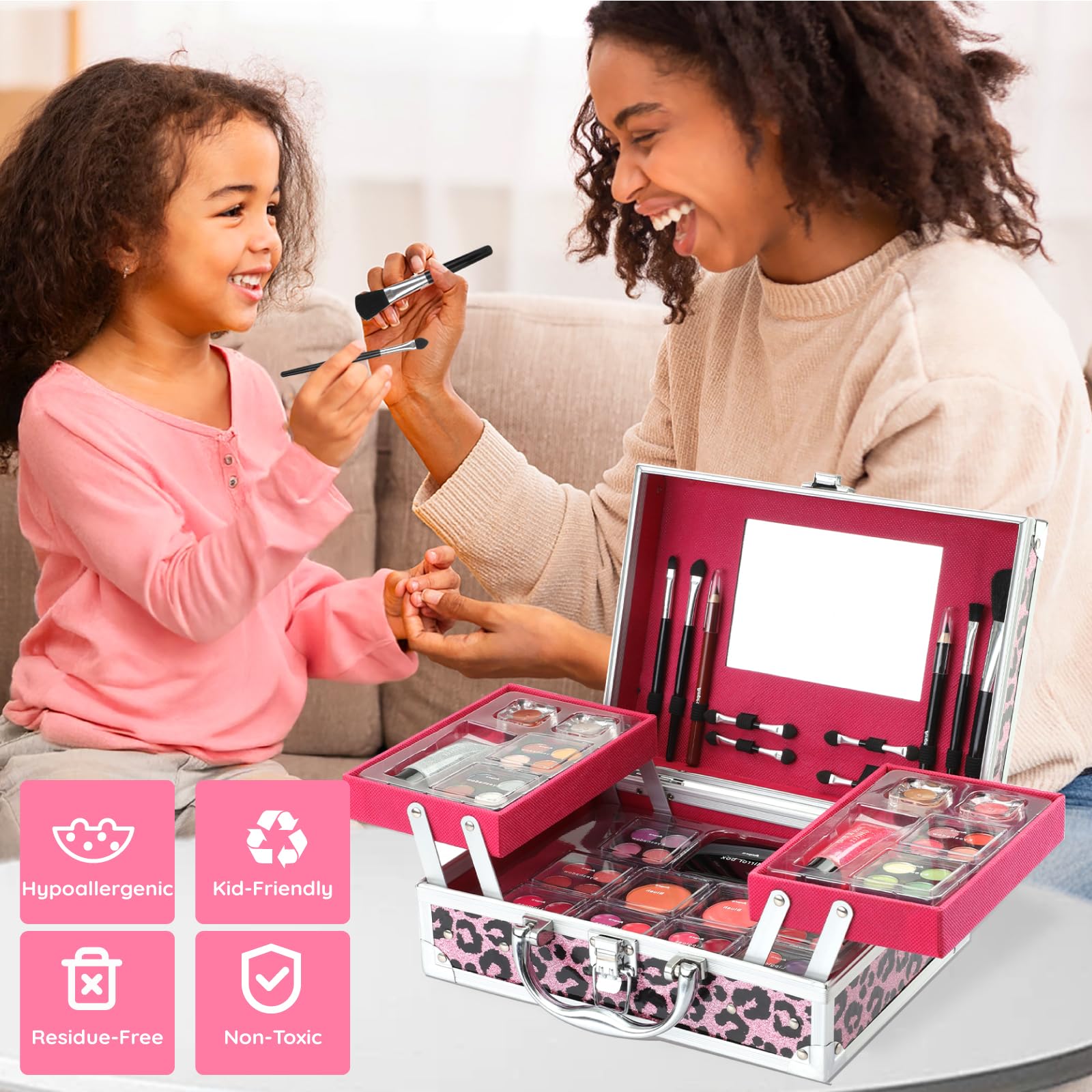 Anpro blush palette with two shades for natural warmth and glow