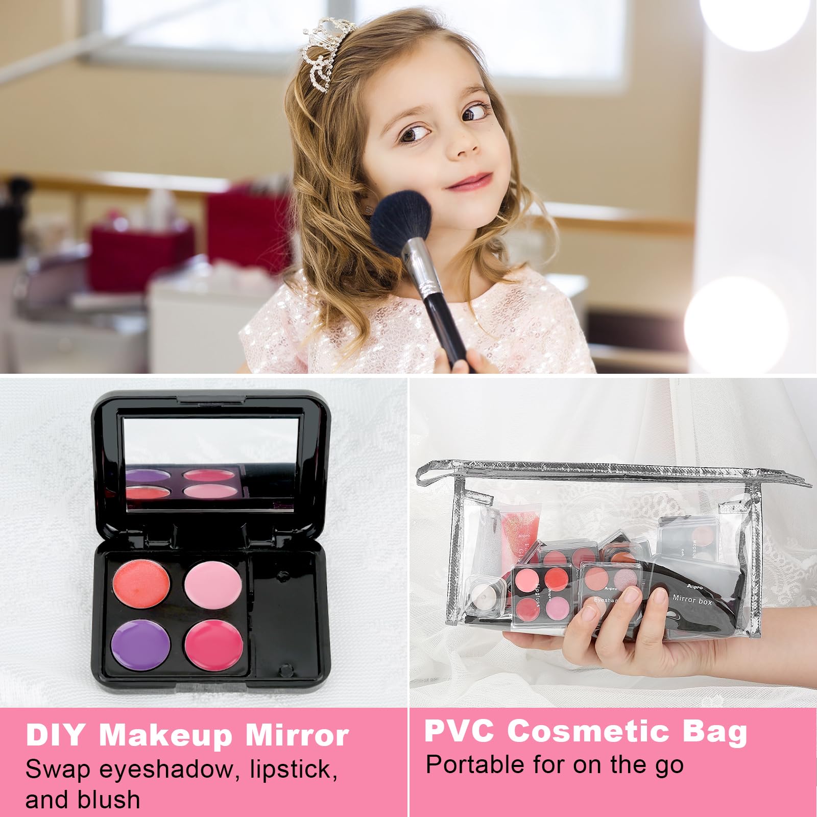 Anpro pink glitter gel adds playful sparkle to looks