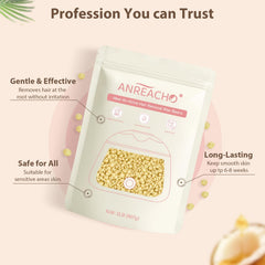 ANREACHO face wax beads for gentle facial hair removal