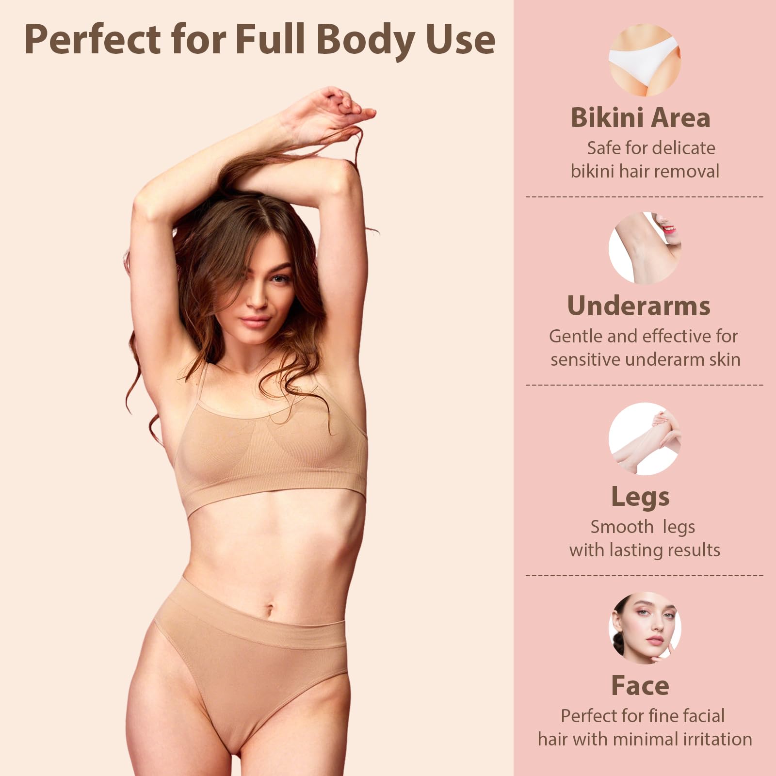 ANREACHO underarms wax beads for smooth, long-lasting results