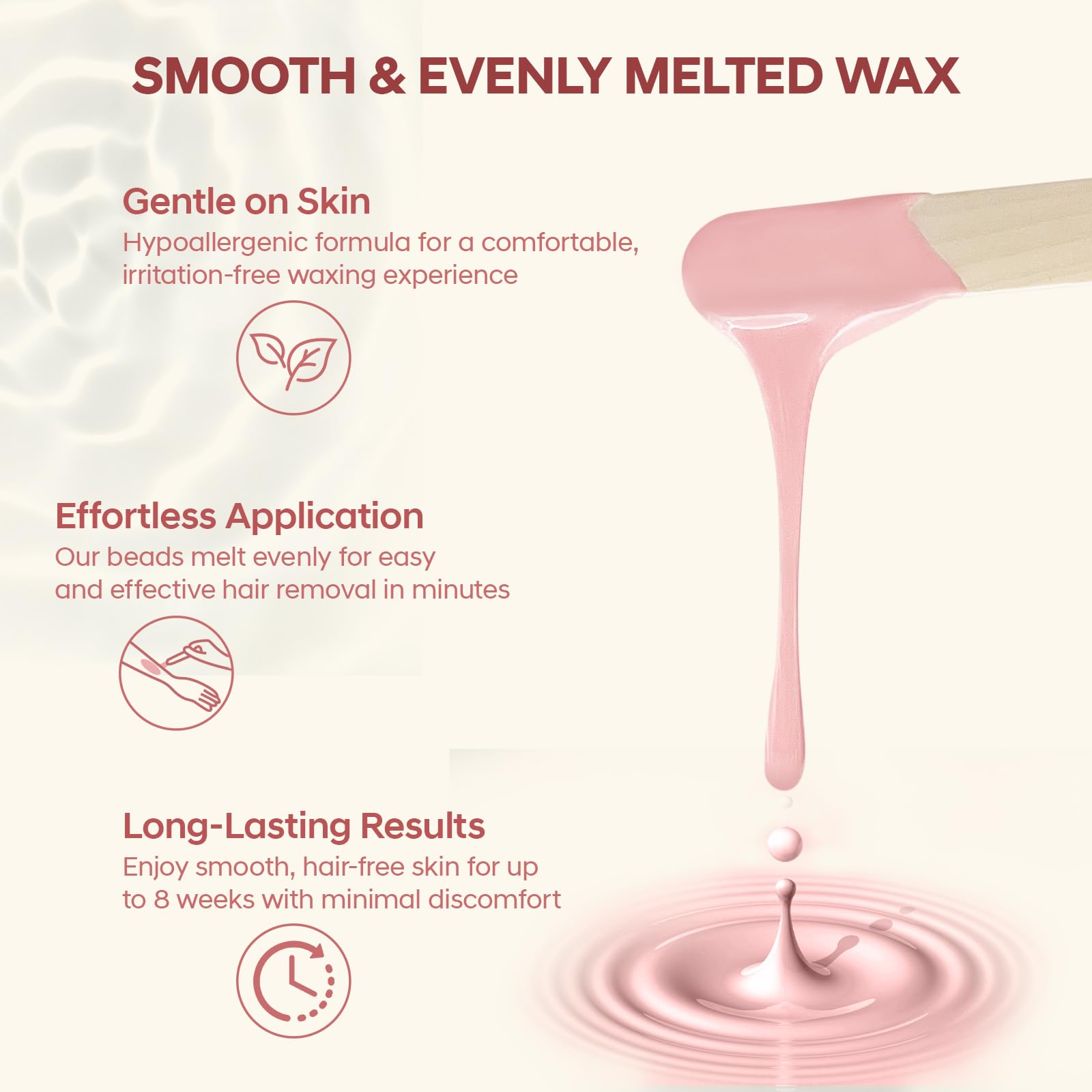 ANREACHO beads melting evenly for smooth hair removal