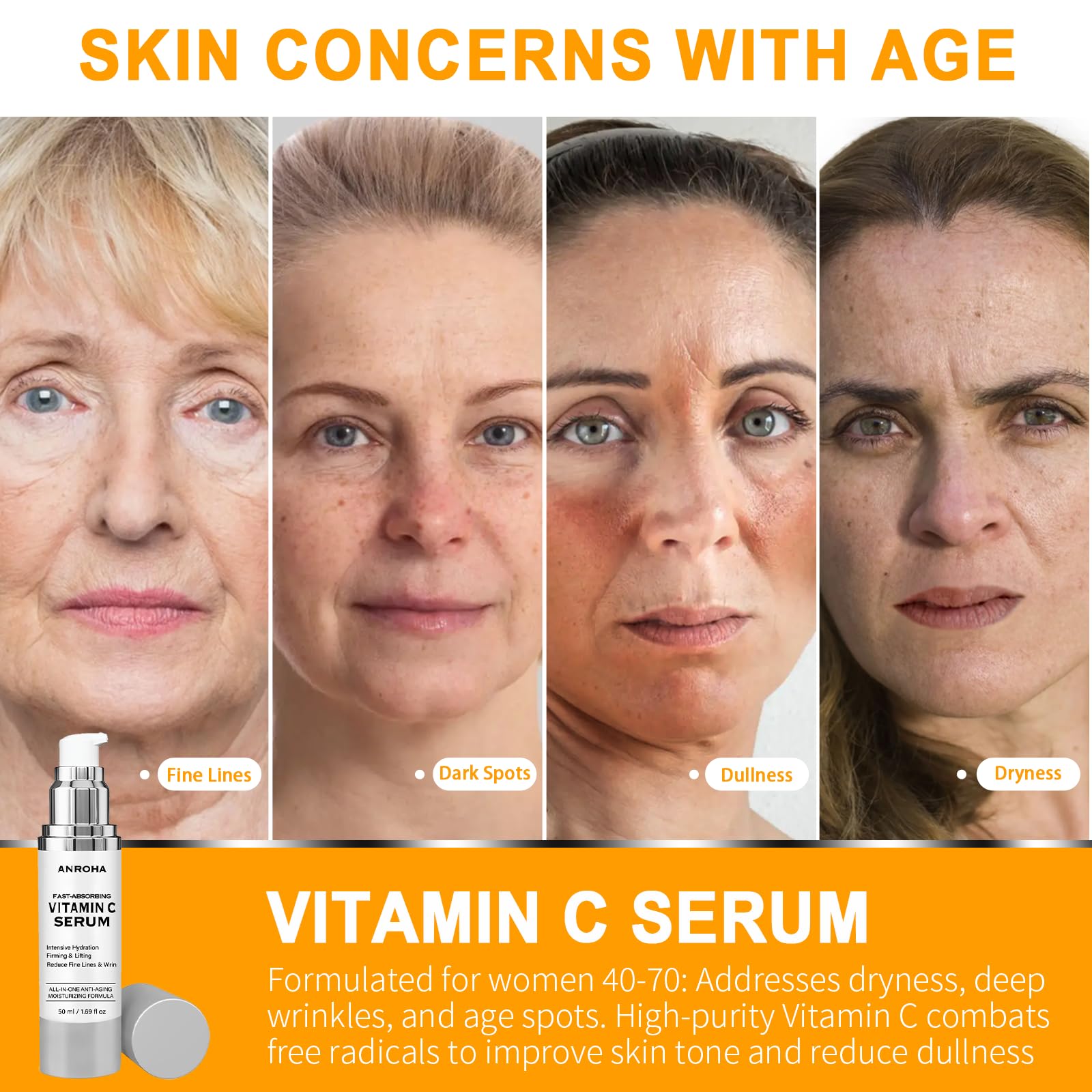 Anroha Vitamin C Serum texture swirl reveals silky, fast-absorbing finish.