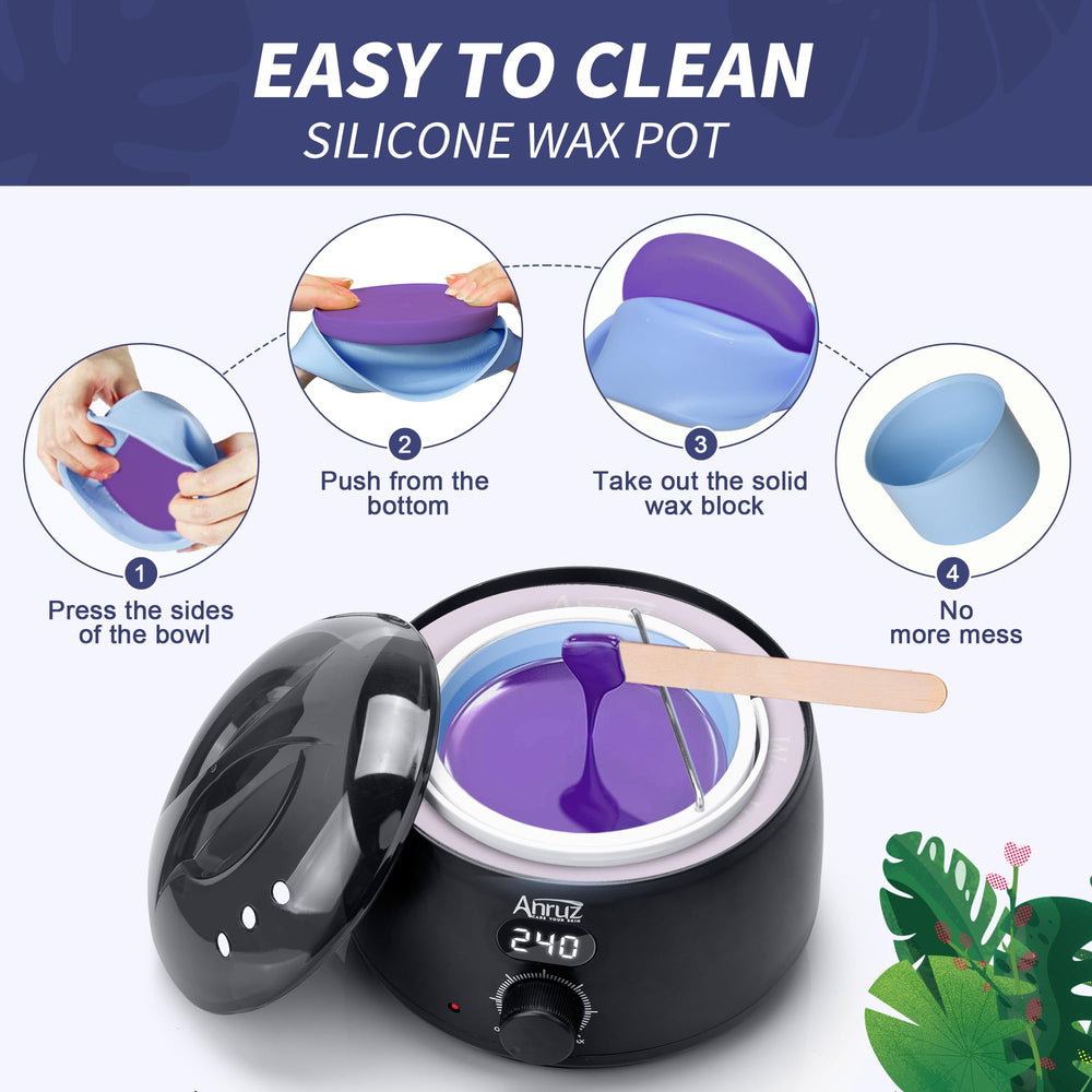 ANRUZ waxing beads coconut offers nourishing feel for sensitive skin