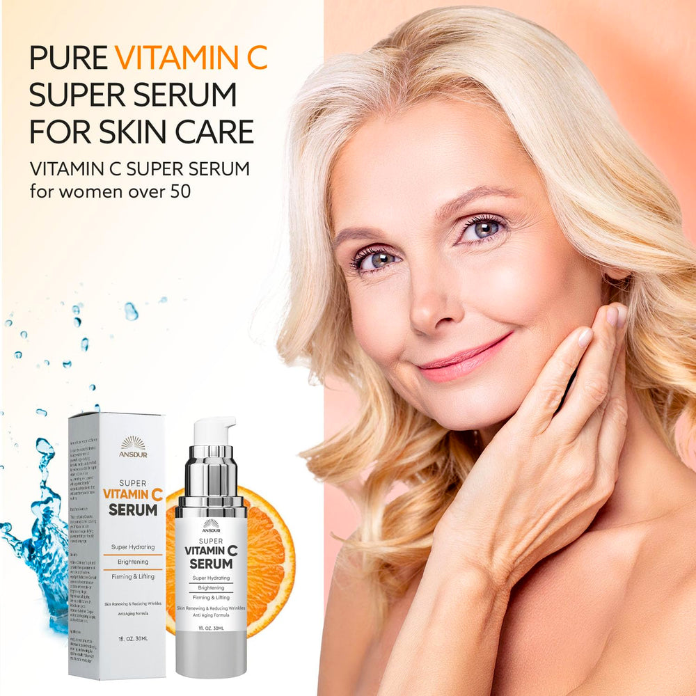 ANSDUR Super Vitamin C Serum application on hand demonstrates easy daily skincare routine