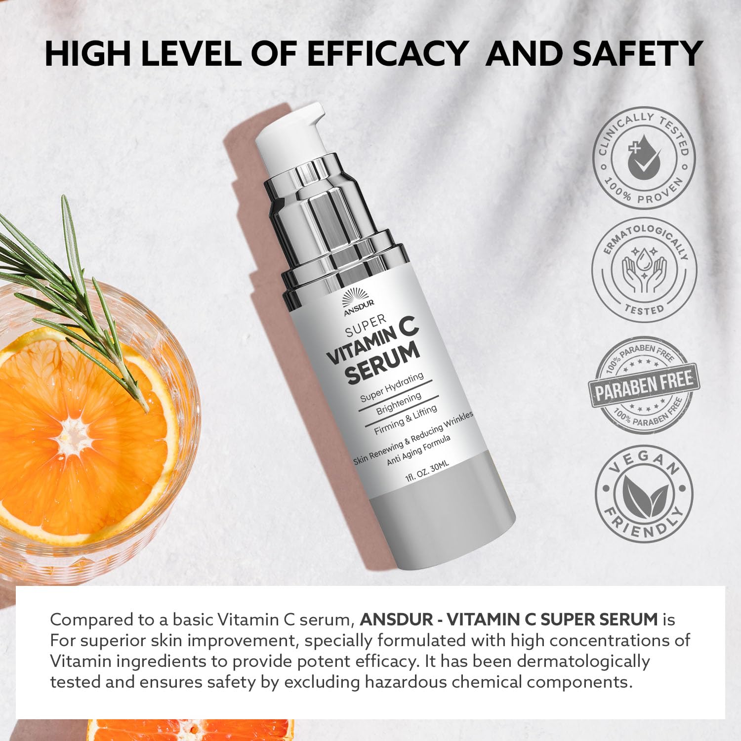 ANSDUR Hyaluronic Acid ingredient supports hydration and plumpness