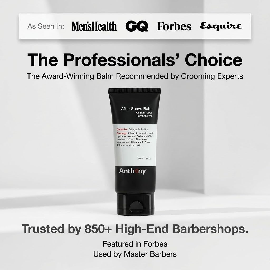 Anthony After Shave Balm applied on face and neck for irritation relief