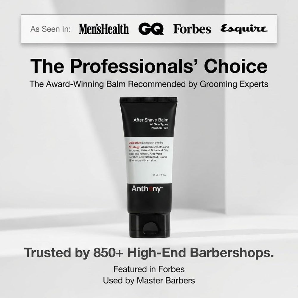 Anthony After Shave Balm applied on face and neck for irritation relief