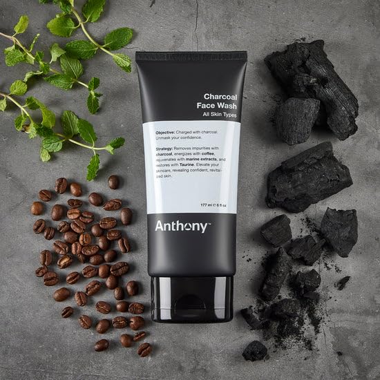 Anthony Charcoal Face Wash coffee seed extract energizes the skin