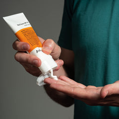 Anthony Day Cream SPF 30 texture swatch shows quick-absorbing hydration for daily use.