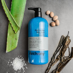 Anthony exfoliating scrub featuring sea kelp for nourishing moisture.