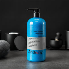 Anthony exfoliating scrub with vitamin C for brighter tone and detox support.