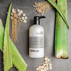 Anthony Glycolic Cleanser beard-lift showing lifted beard hairs for closer shave.