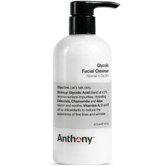 Anthony Glycolic Cleanser bottle pour for daily pore refinement.