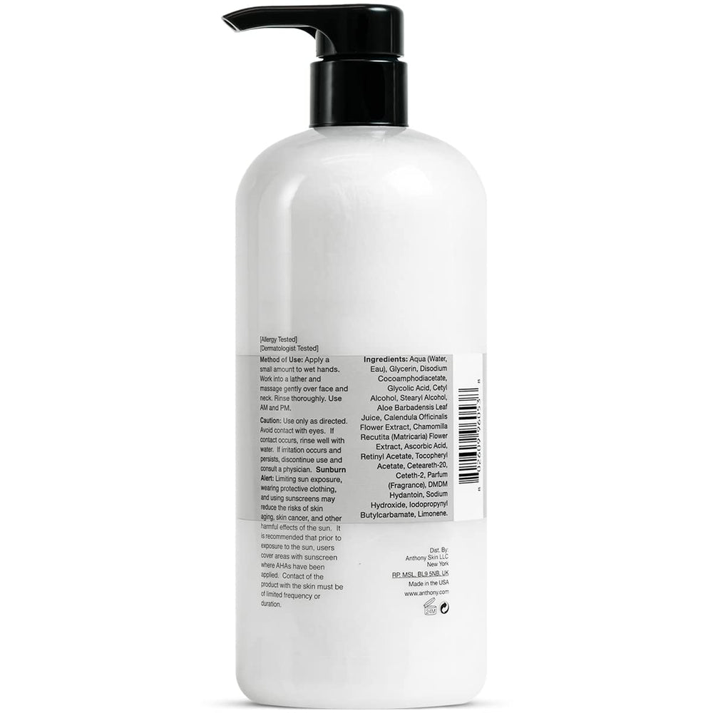 Anthony Glycolic Cleanser hydrating formula for refreshed skin