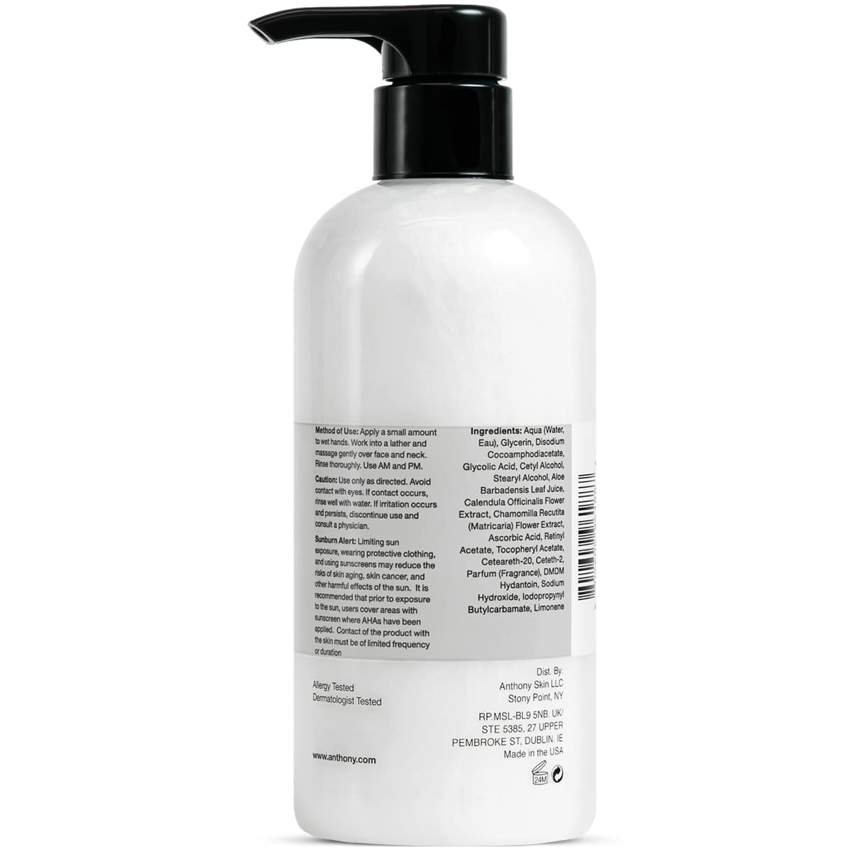 Anthony Glycolic Cleanser texture closeup highlights exfoliating action.