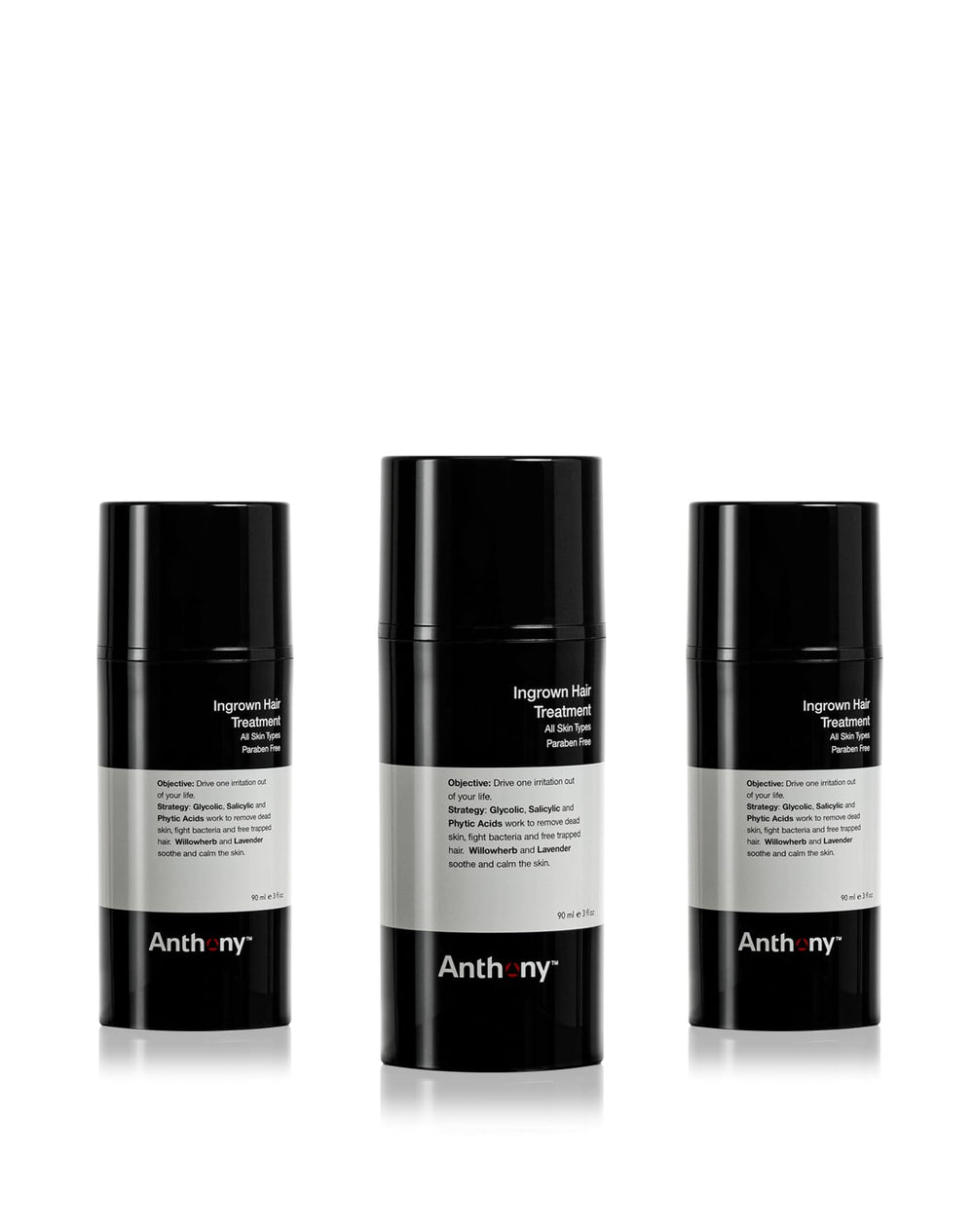 Anthony ingrown hair treatment 3oz bottle pour demonstrates easy dispensing for quick relief