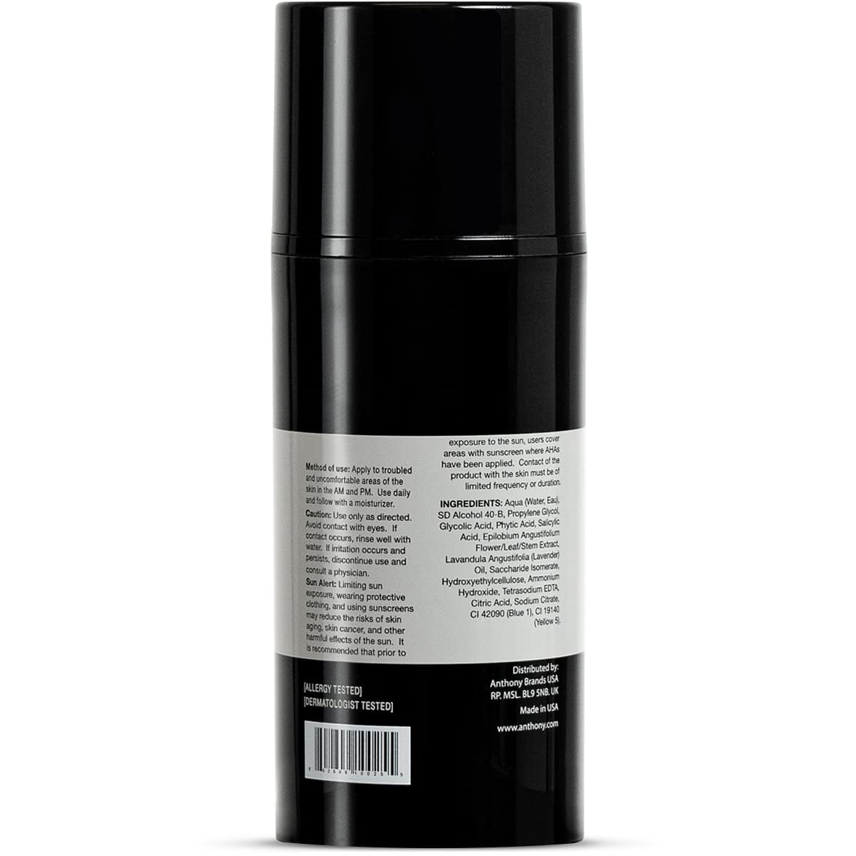 Anthony ingrown hair treatment paraben-free packaging emphasizes clean grooming