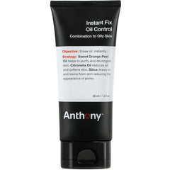 Anthony Instant Fix bottle applying matte finish to reduce shine