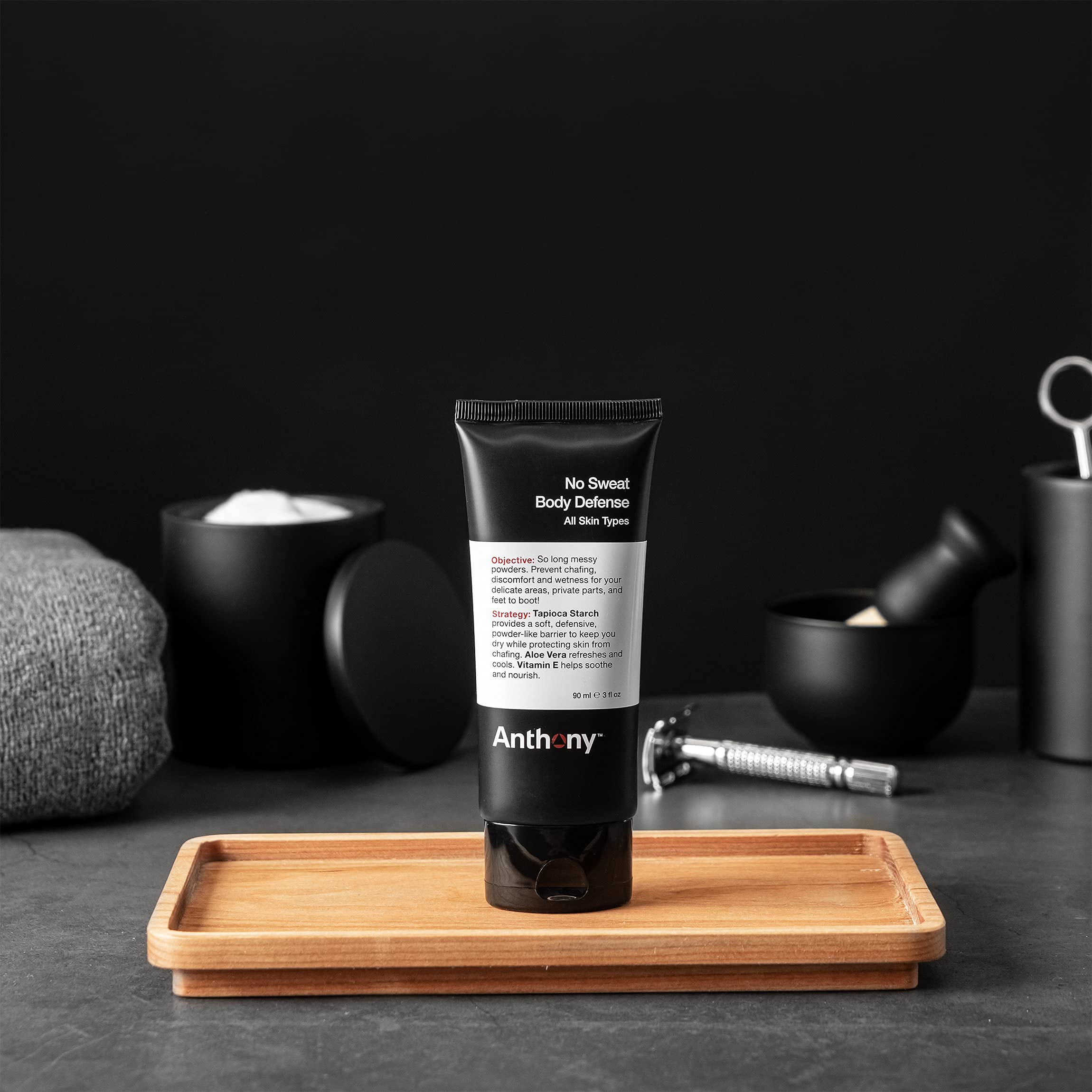 Anthony No Sweat application on sensitive areas suggests anti-chafing protection.