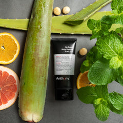 Anthony No Sweat powder finish demonstrates breathable, non-sticky texture on skin