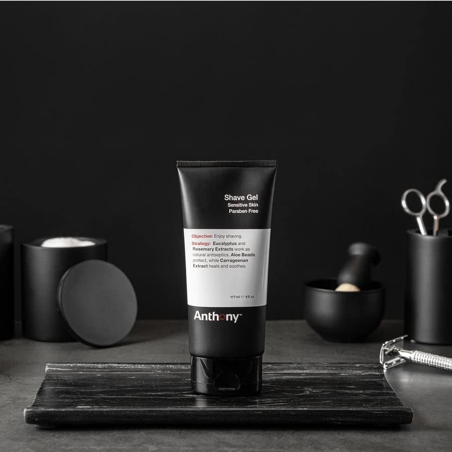 Anthony Shave Gel Aloe Vera Beads release hydration for a smoother glide.