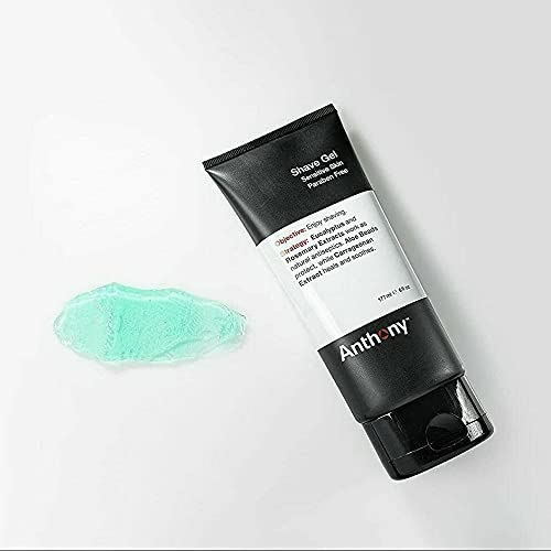 Anthony Shave Gel packaging shown, compact and travel-ready.