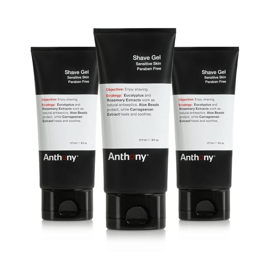 Anthony Shave Gel shows a transparent texture ideal for precise grooming.