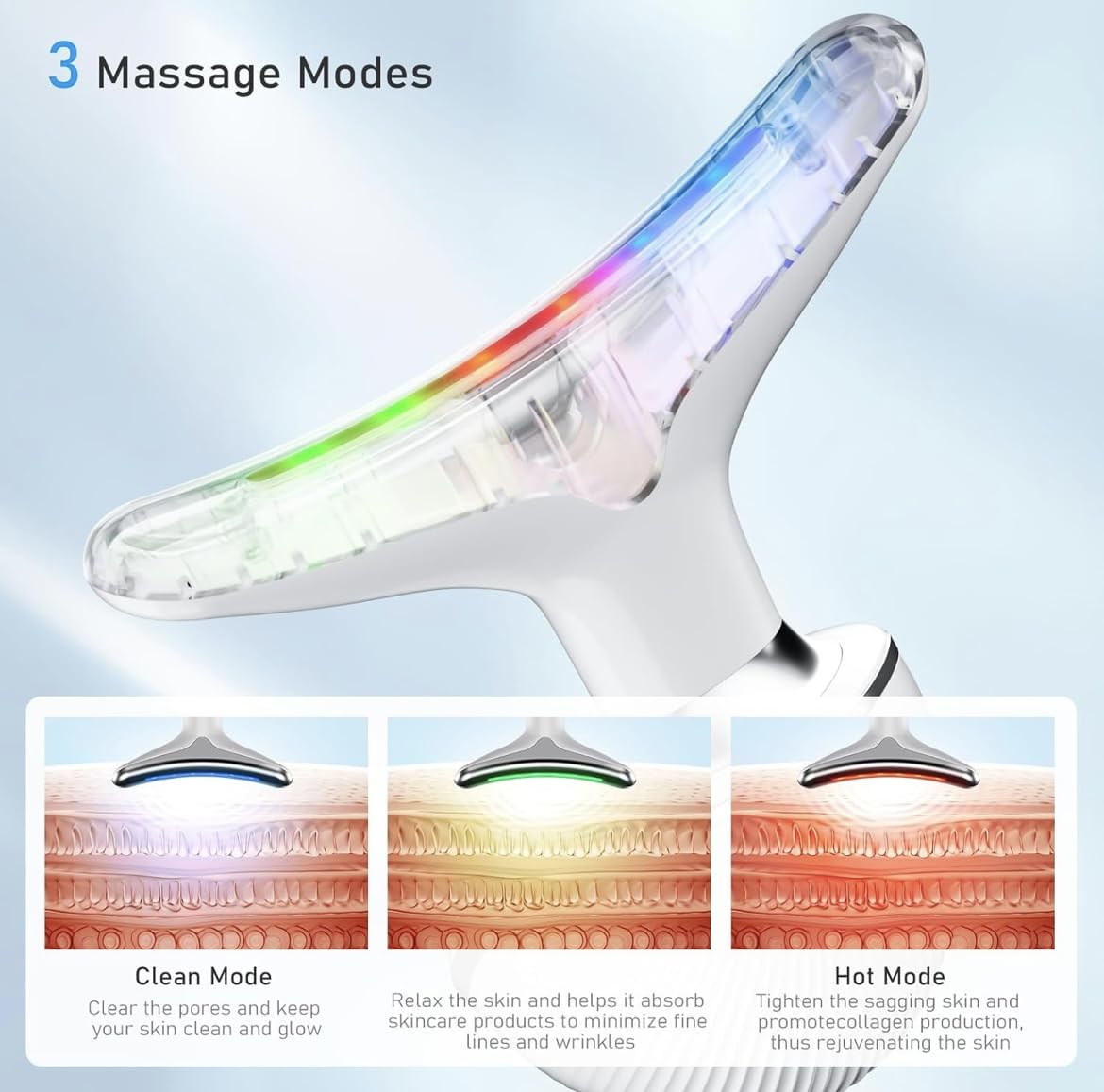 Anti Aging Tightening Facial Massager highlighting face lifting focus for a refreshed look.