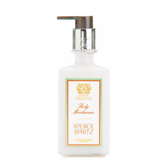 Antica Farmacista Aperol Spritz lotion bottle for daily hydration and fragrance.