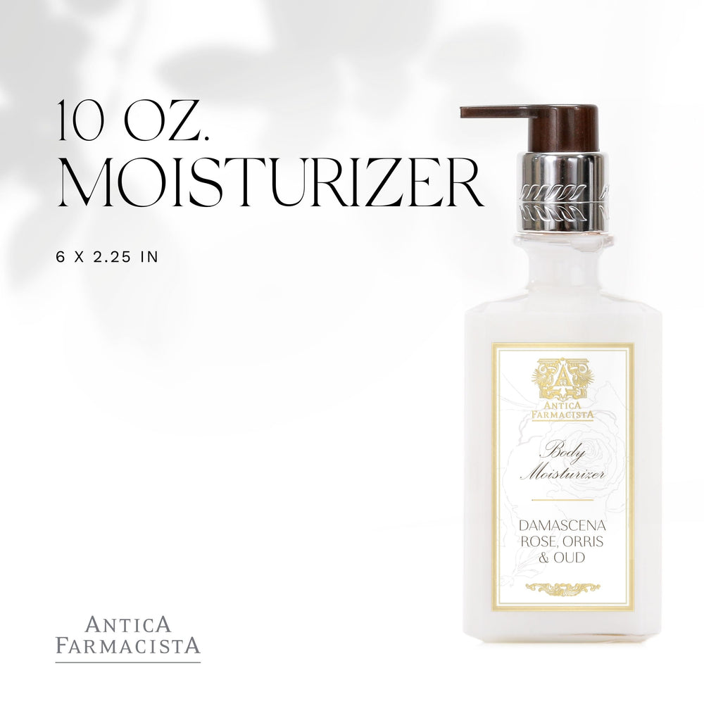 Antica Farmacista Body Moisturizer ingredients Aloe Vera and Green Tea for soothing moisture.