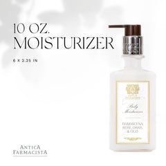 Antica Farmacista Body Moisturizer ingredients Aloe Vera and Green Tea for soothing moisture.