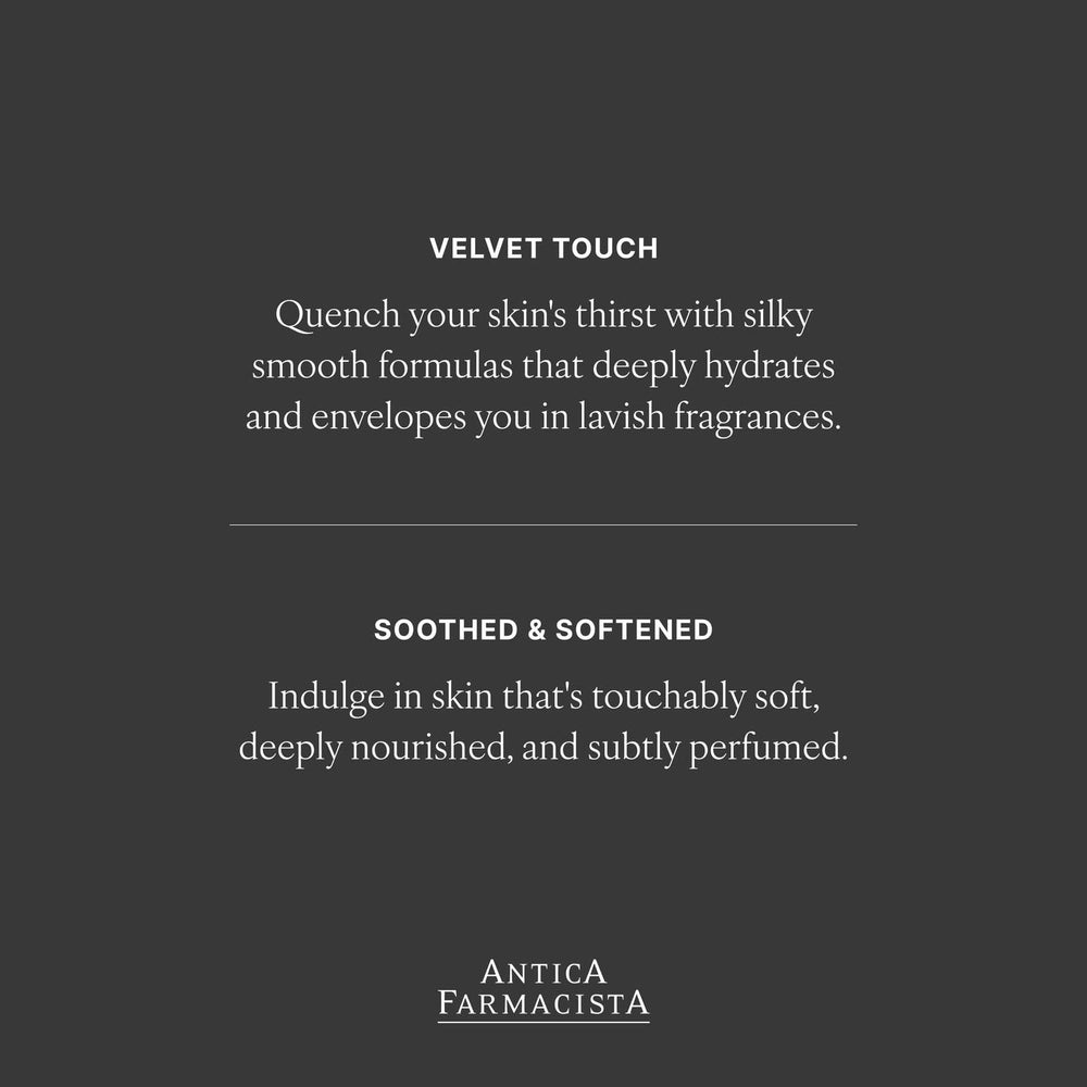 Antica Farmacista body moisturizer sweet almond oil nourishes dry skin.