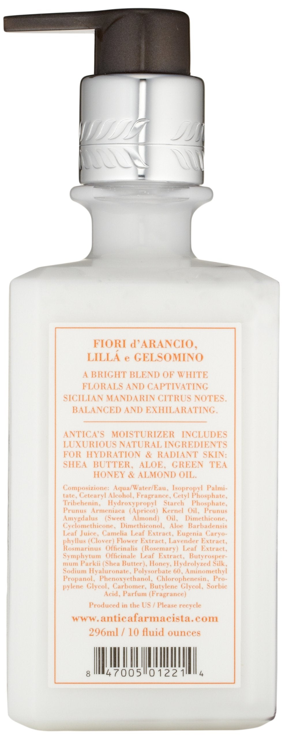 Close-up of Antica Farmacista Body Moisturizer texture showing a silky, luxurious feel.