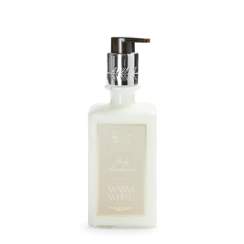 Antica Farmacista Body Moisturizer Warm White bottle for daily luxurious hydration.