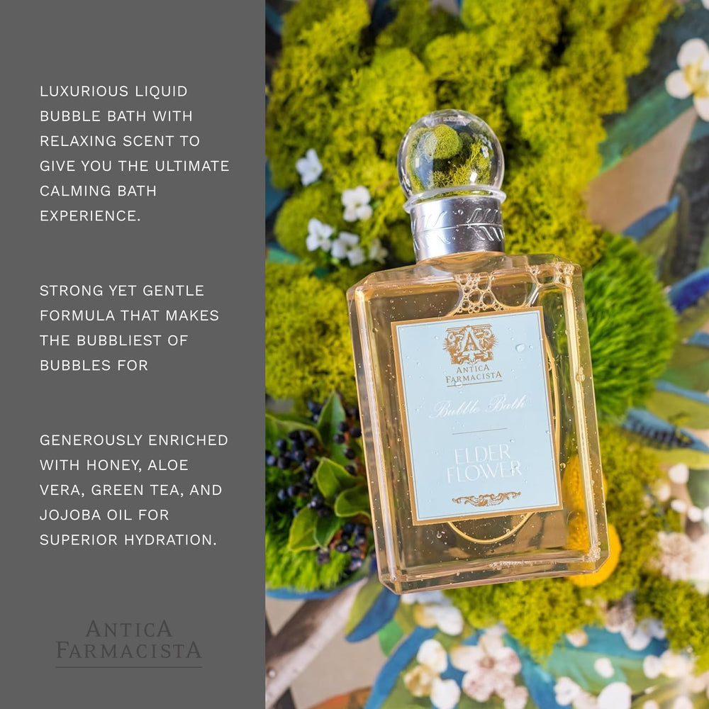 Antica Farmacista elderflower scent note image with soft floral aroma on skin.