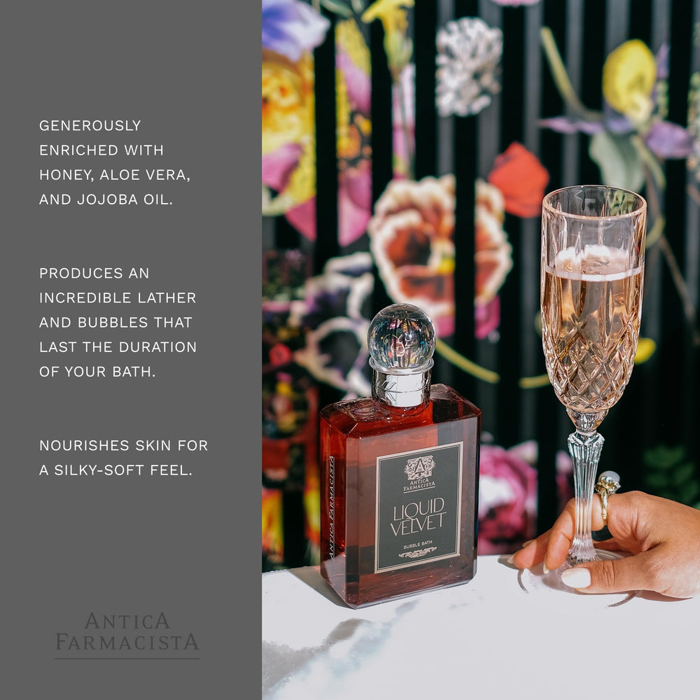 Antica Farmacista Bubble Bath gift packaging suggests a refined luxury gift