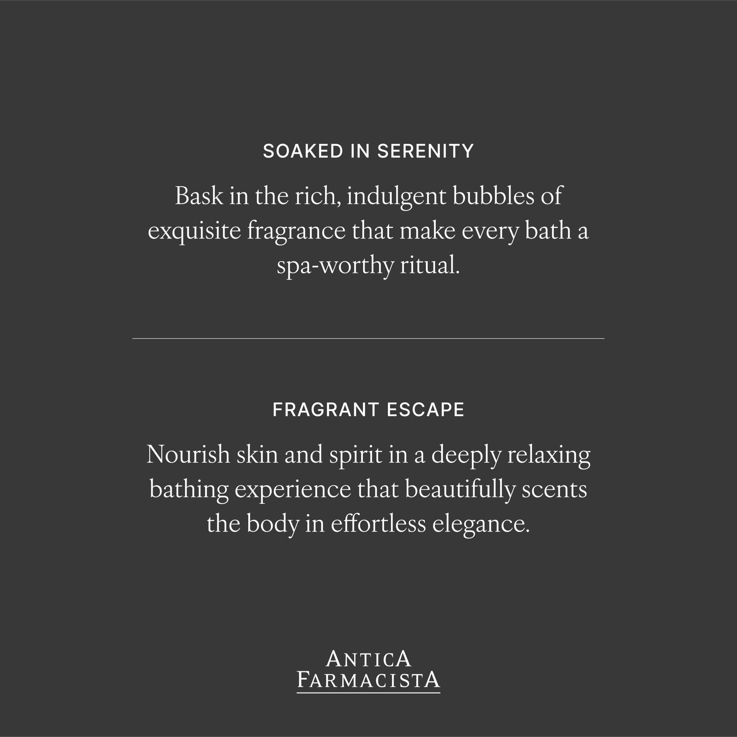 Green tea element in Antica Farmacista Bubble Bath for a soothing escape