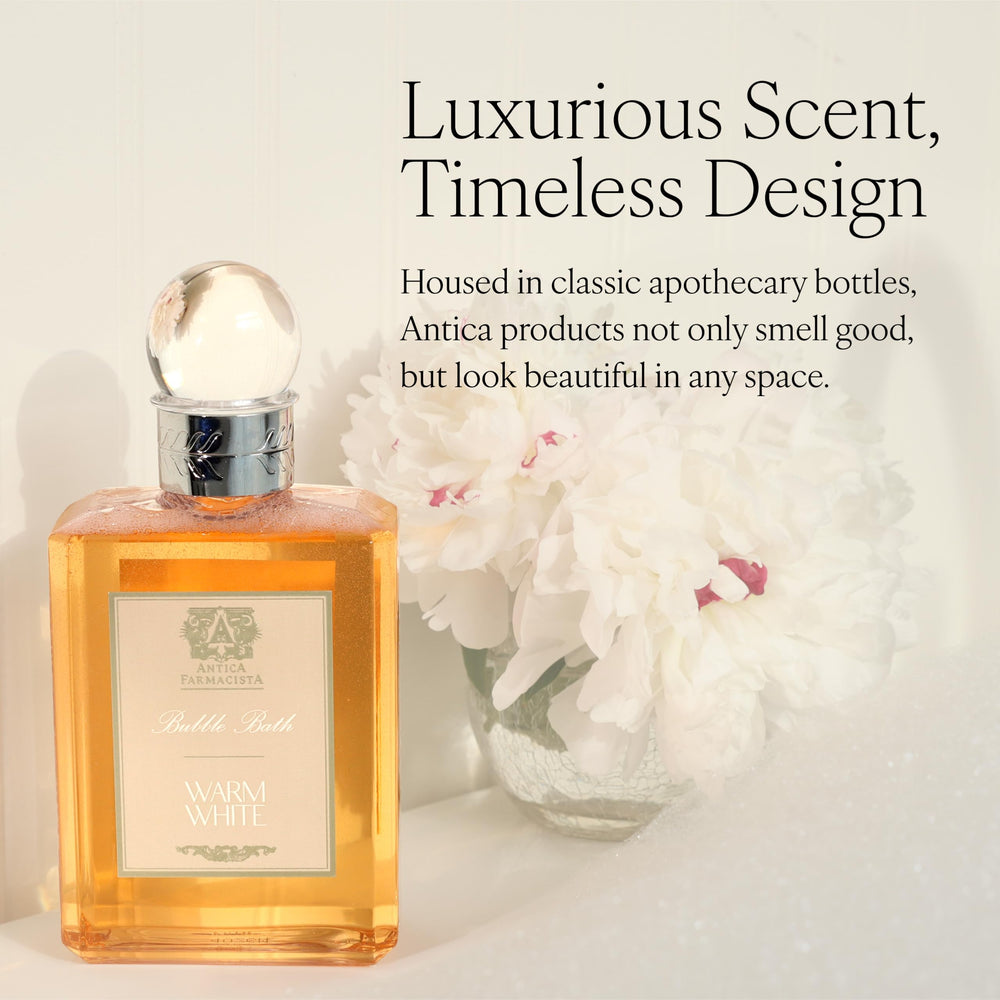 Honey infusion seen in Antica Farmacista Bubble Bath for nourishing care
