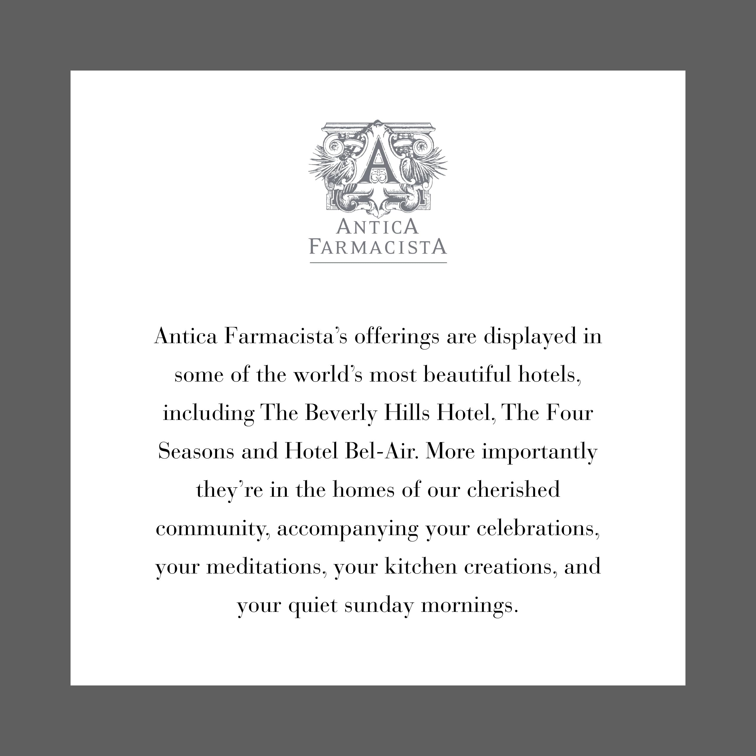 Antica Farmacista Desert Sage bathroom display with spa-like ambiance