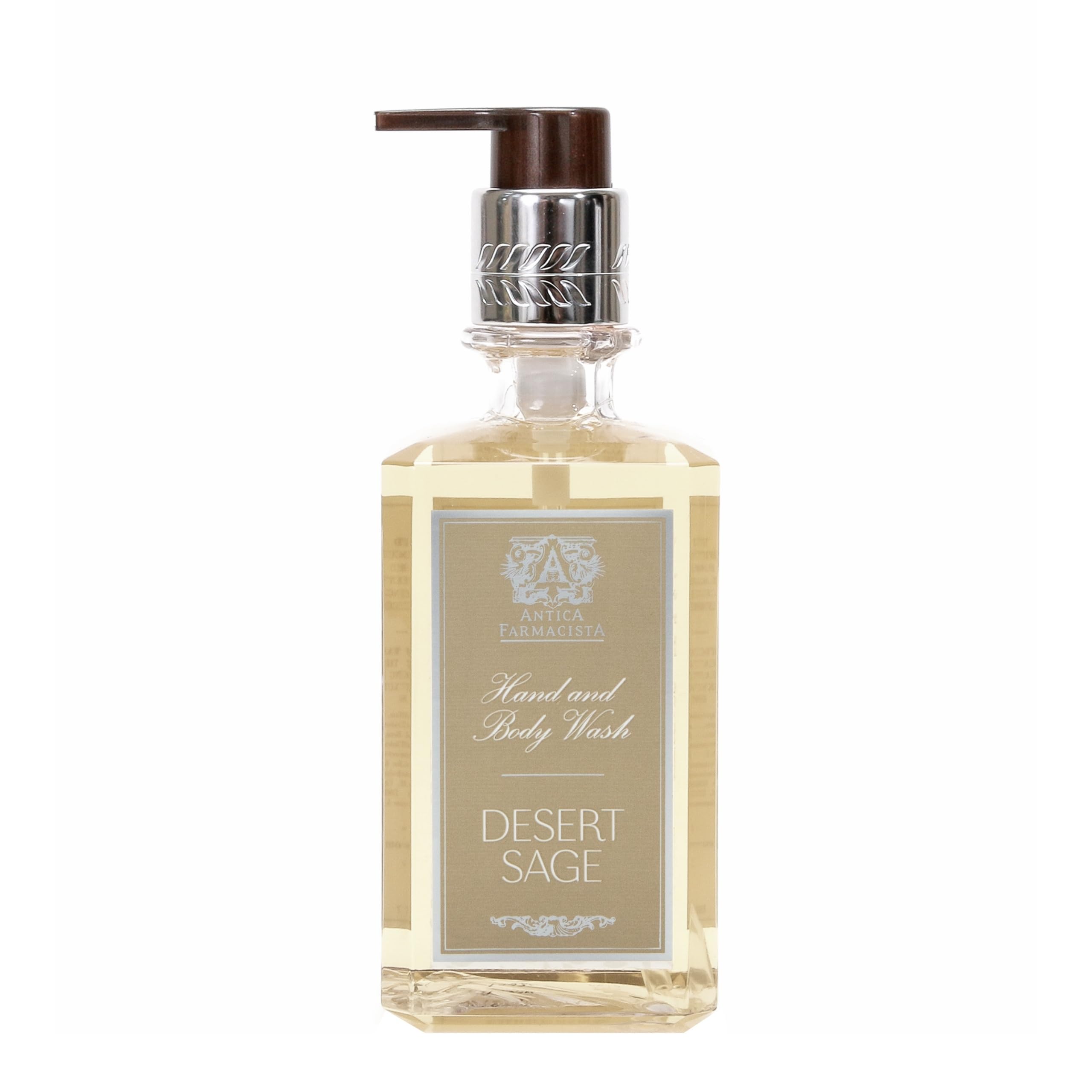 Antica Farmacista Desert Sage bottle front showing luxurious hand and body wash