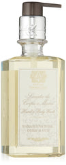 Antica Farmacista hand and body wash bottle with Damascus rose scent for daily luxury cleansing.