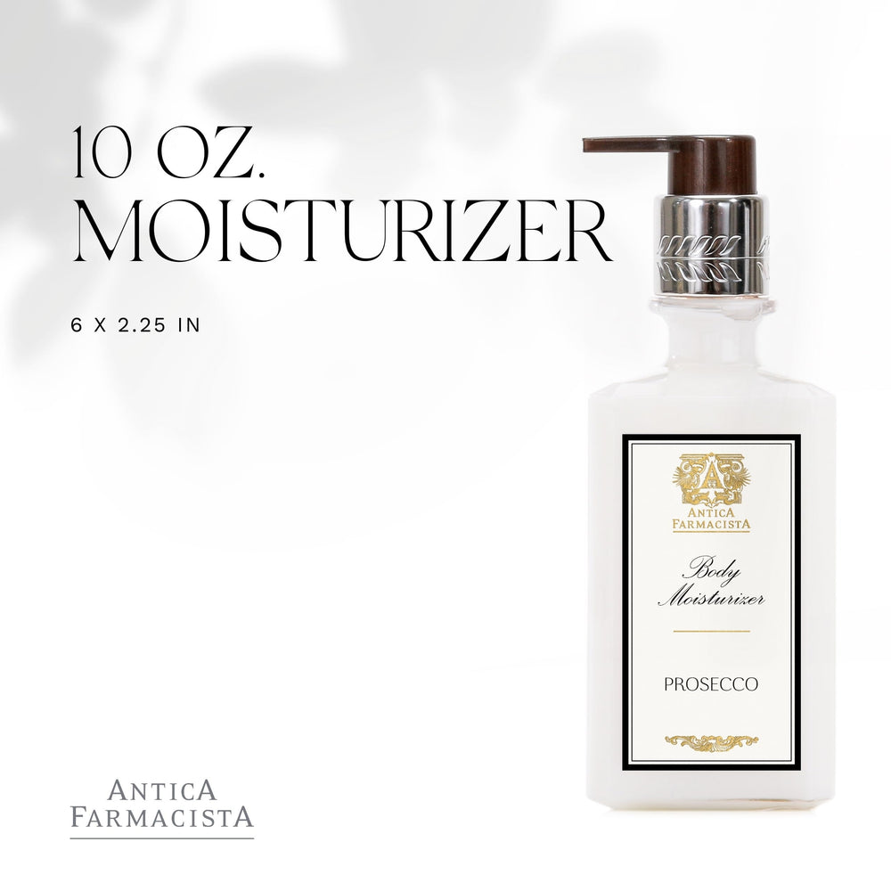 Antica Farmacista Prosecco-lotion: aloe vera et thé vert pour nourrir la peau.