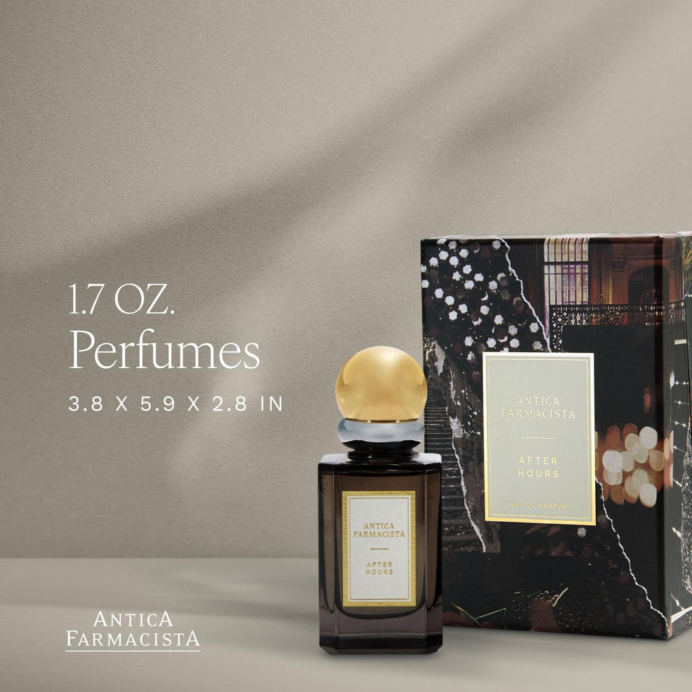 Antica Farmacista perfume bottle on velvet surface with luxurious feel