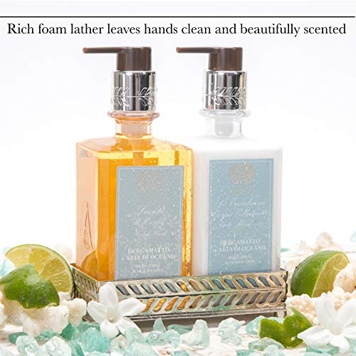 Antica Farmacista Prosecco hand wash close-up of ingredients and texture.